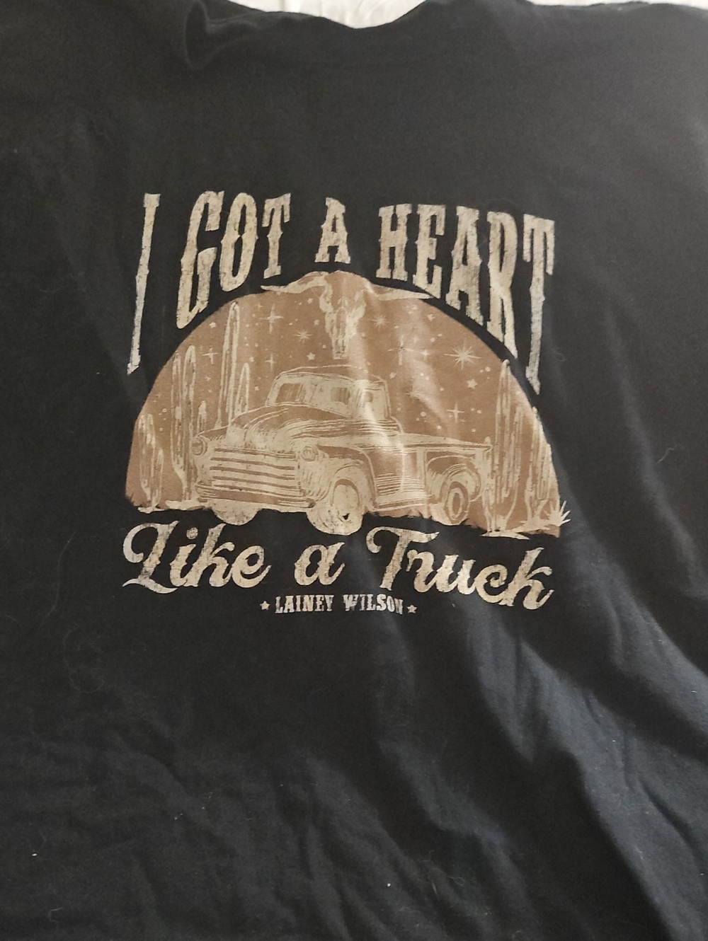 'I Got a Heart Like a Truck' Black Graphic Tee